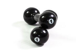 Halter Revestido Bola Preto Liso de 1 kg à 10 kg