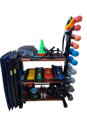 Suporte Funcional para Caneleiras - Tornozeleiras, Colchonetes e Halteres